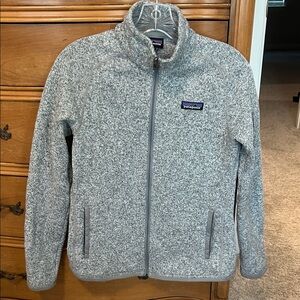 Patagonia Heathered Gray Fleece Zip Jacket
